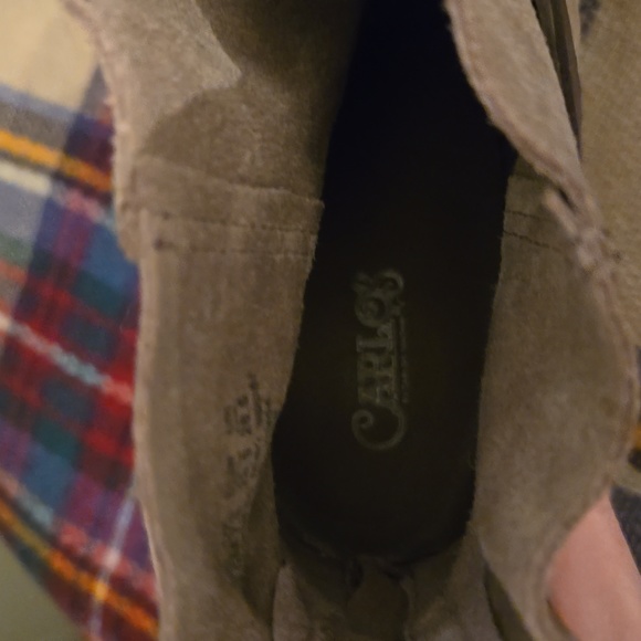 Carlos,  tan and brown heeled booties - Picture 7 of 8